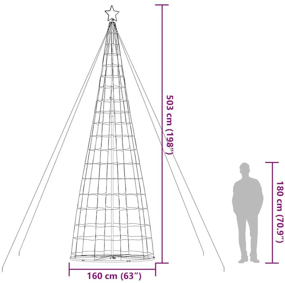 LED Kalėdų eglutė 1534 LED Mėlyna 500 cm