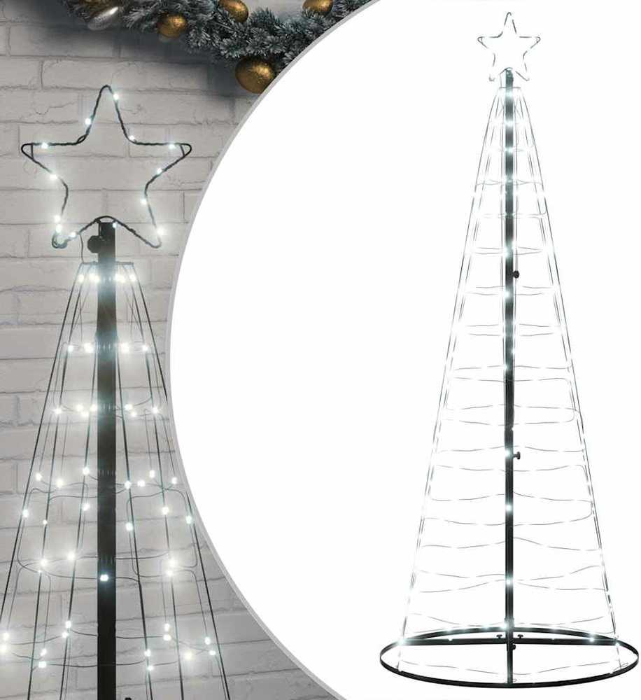 LED Kalėdų eglutė 200 LEDs Šalta Balta 180 cm