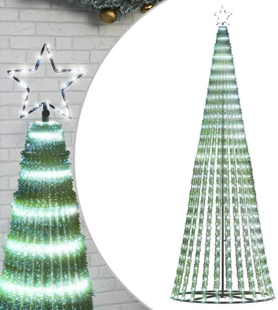 Šviečianti Kalėdų eglutė, 247cm, 475 šaltos LED, kūgio formos