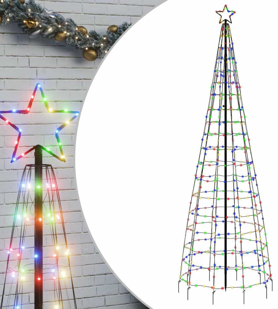 Šviečianti Kalėdų eglutė, 300cm, 570 spalvotų LED, kūgio formos
