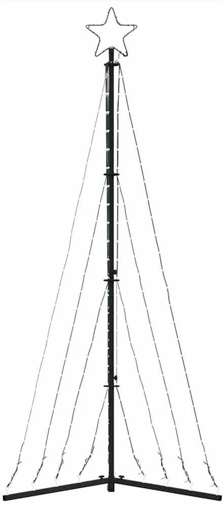 LED Kalėdų eglutė 339 LED Šalta Balta 182 cm
