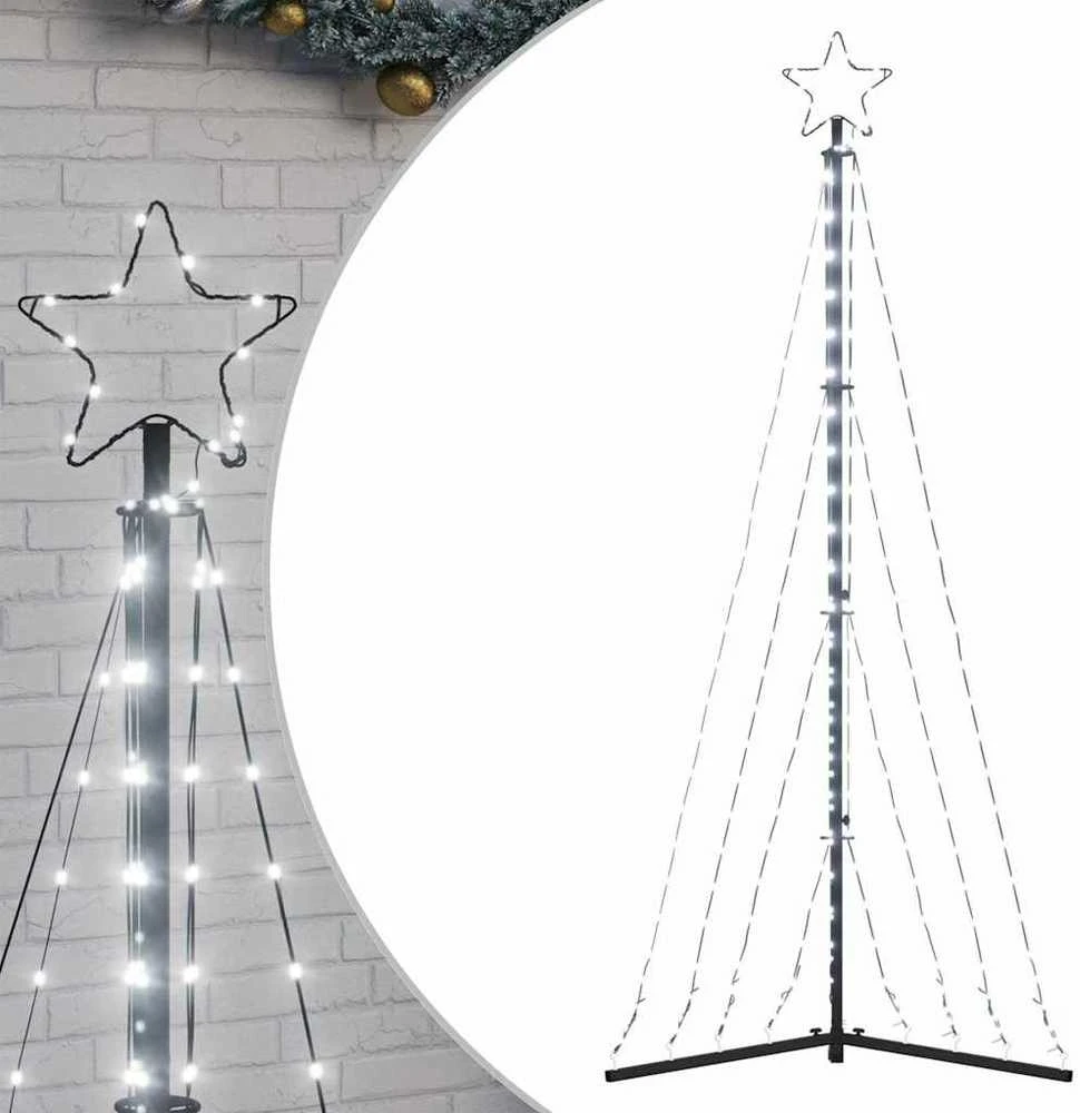LED Kalėdų eglutė 339 LED Šalta Balta 187 cm