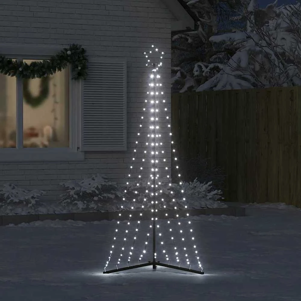 LED Kalėdų eglutė 339 LED Šalta Balta 187 cm