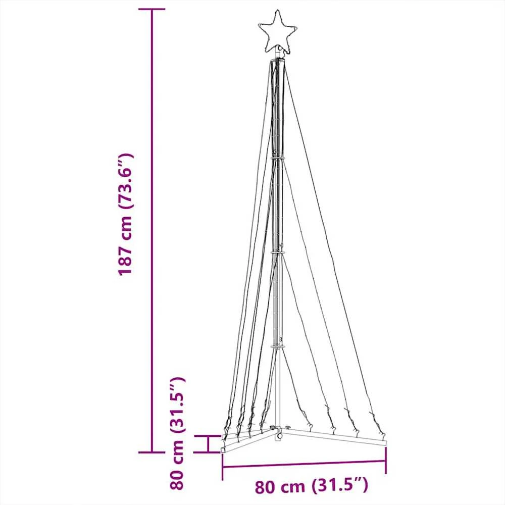 LED Kalėdų eglutė 339 LED Šalta Balta 187 cm
