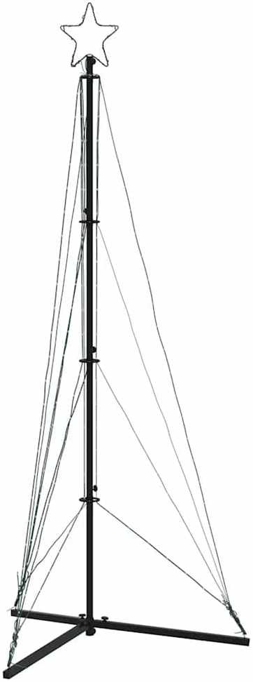 LED Kalėdų eglutė 363 LEDs Šalta Balta 182 cm
