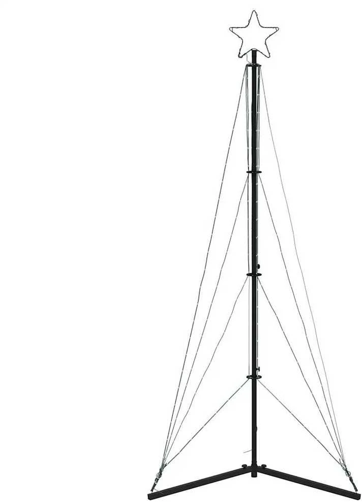 LED Kalėdų eglutė 363 LEDs Šalta Balta 182 cm