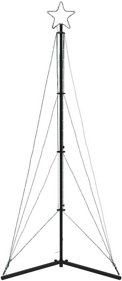 LED Kalėdų eglutė 363 LEDs Šalta Balta 182 cm