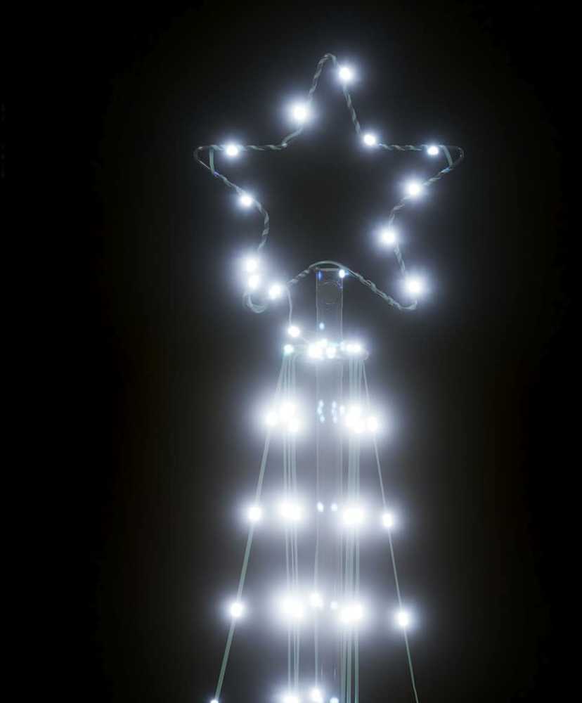 LED Kalėdų eglutė 363 LEDs Šalta Balta 182 cm