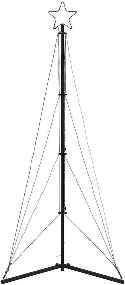 LED Kalėdų eglutė 363 LEDs Šilta Balta 182 cm
