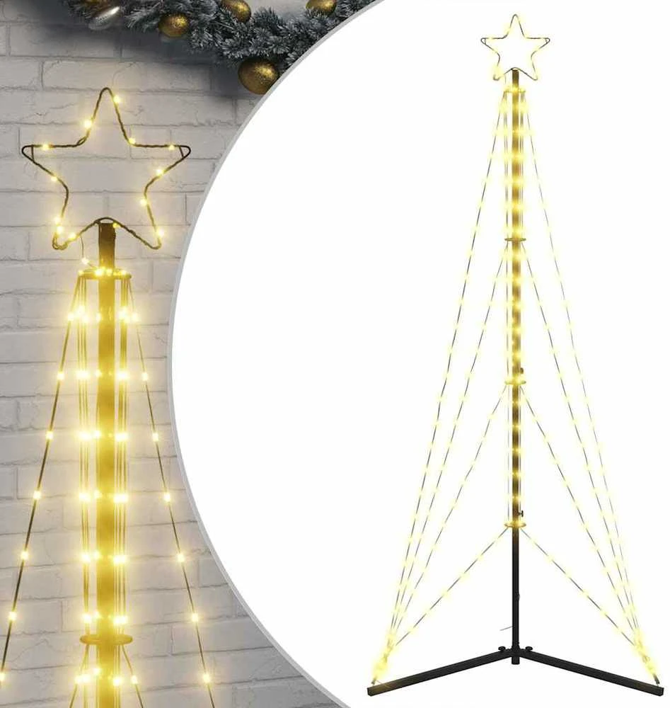 LED Kalėdų eglutė 363 LEDs Šilta Balta 182 cm