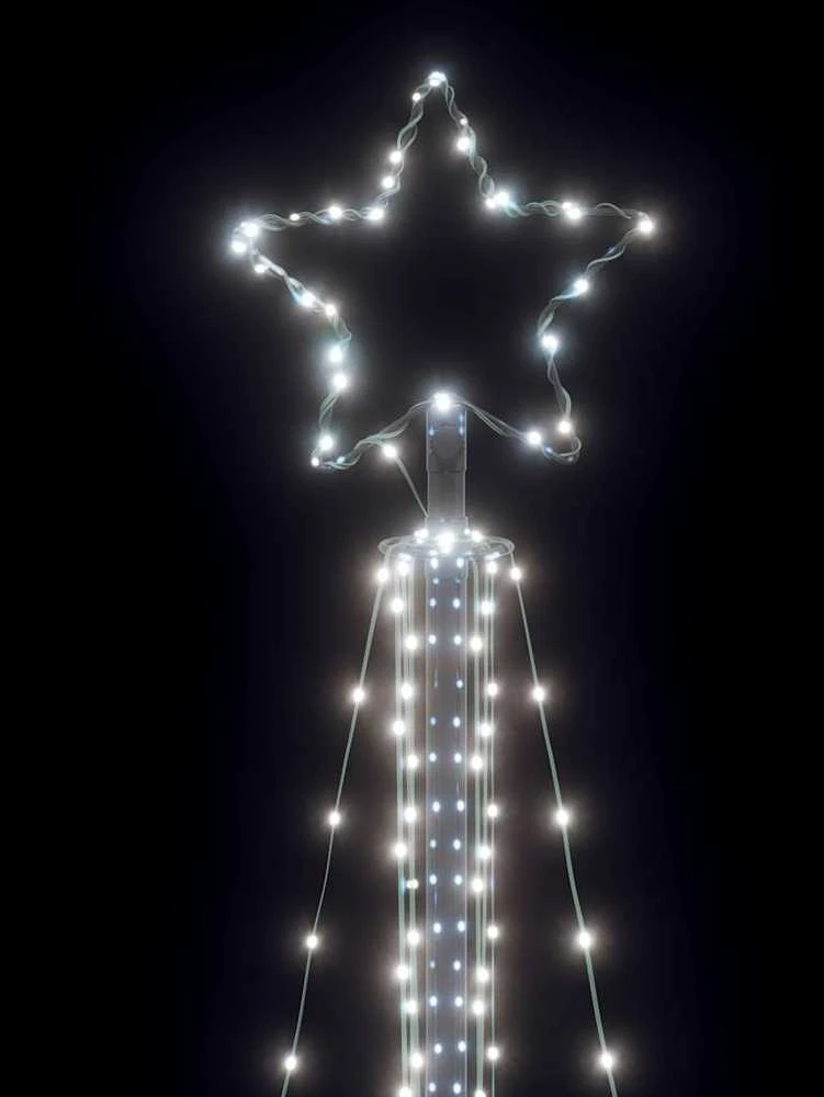 LED Kalėdų eglutė 483 LED Šalta Balta 240 cm