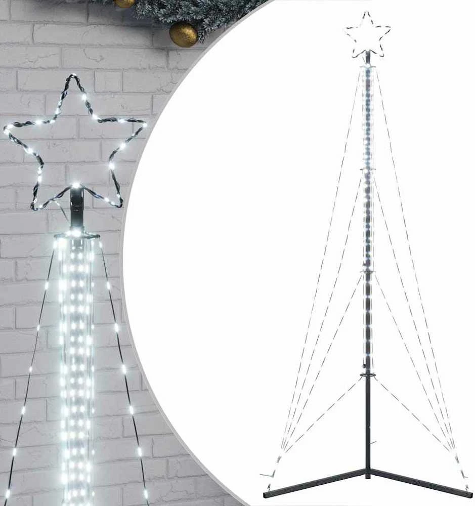 LED Kalėdų eglutė 483 LED Šalta Balta 240 cm