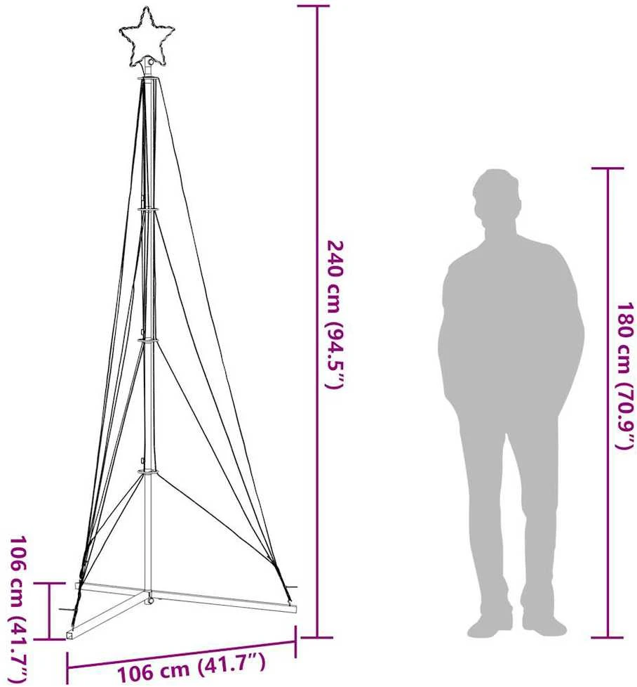 LED Kalėdų eglutė 483 LED Šiltai Balta 240 cm