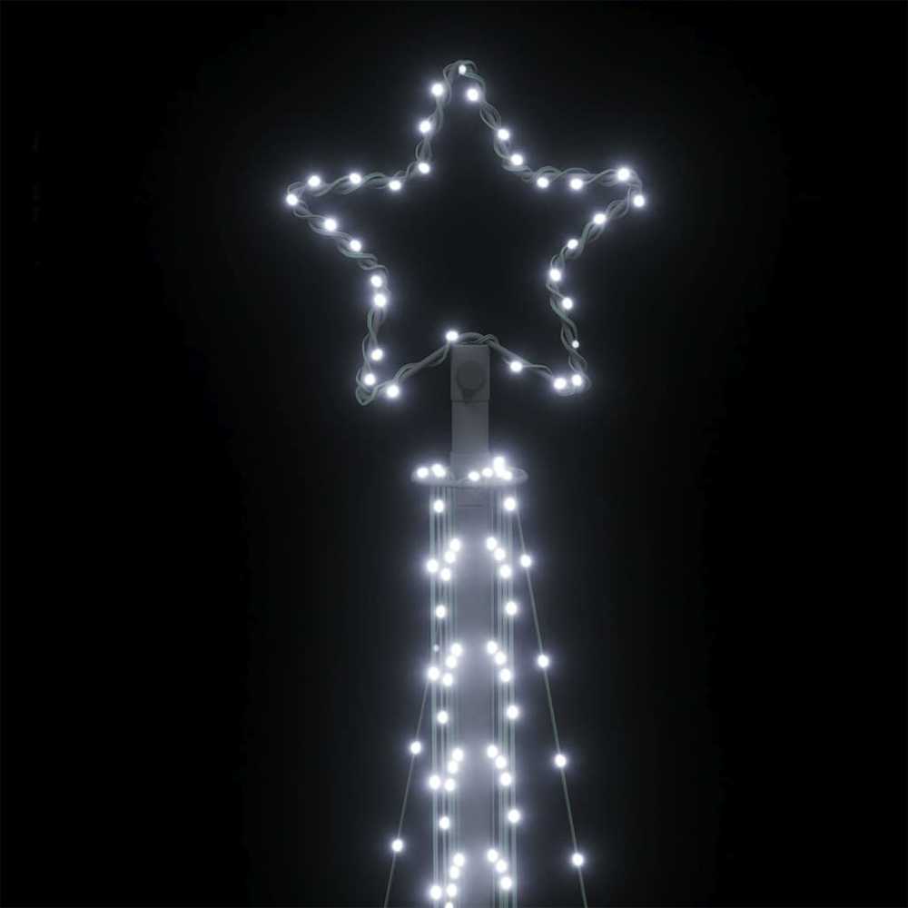 LED Kalėdų eglutė 495 LED Šaltai Balta 300,5 cm