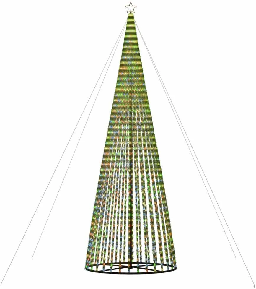 Šviečianti Kalėdų eglutė, 500cm, 1544 LED, kūgio formos