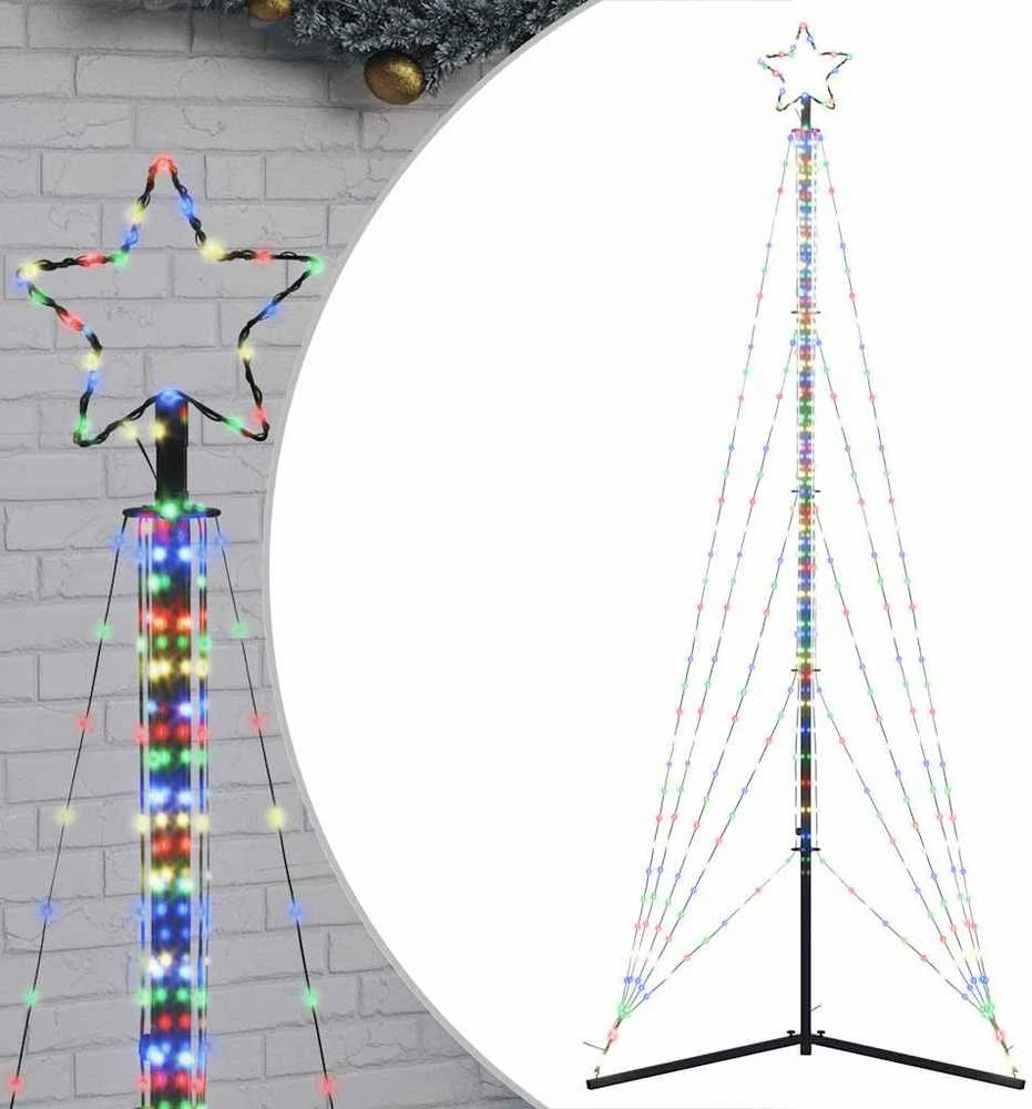 LED Kalėdų eglutė 525 LED Spalvingi 302 cm