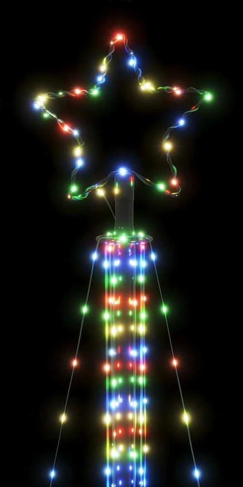 LED Kalėdų eglutė 525 LED Spalvingi 302 cm