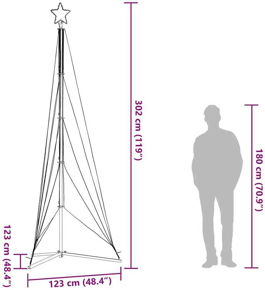 LED Kalėdų eglutė 525 LED Mėlyna 302 cm