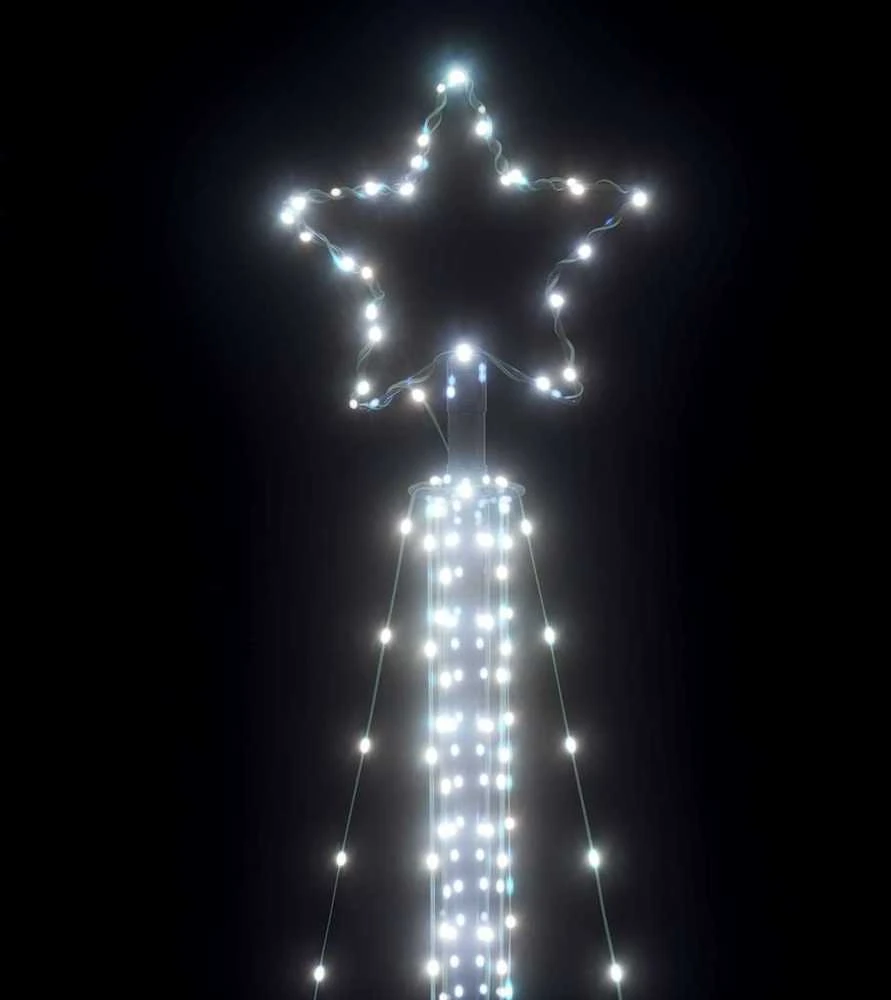 LED Kalėdų eglutė 525 LED Šalta Balta 302 cm