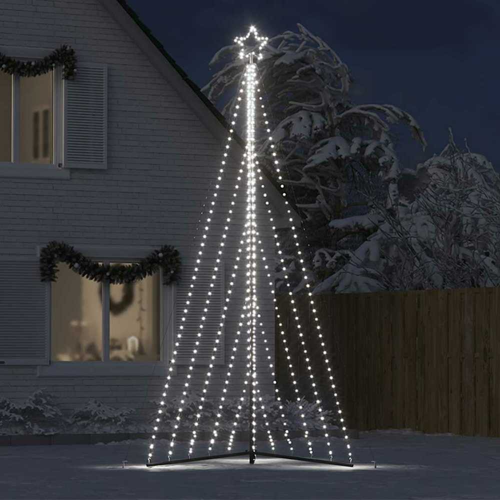 LED Kalėdų eglutė 570 LED Šalta Balta 399 cm