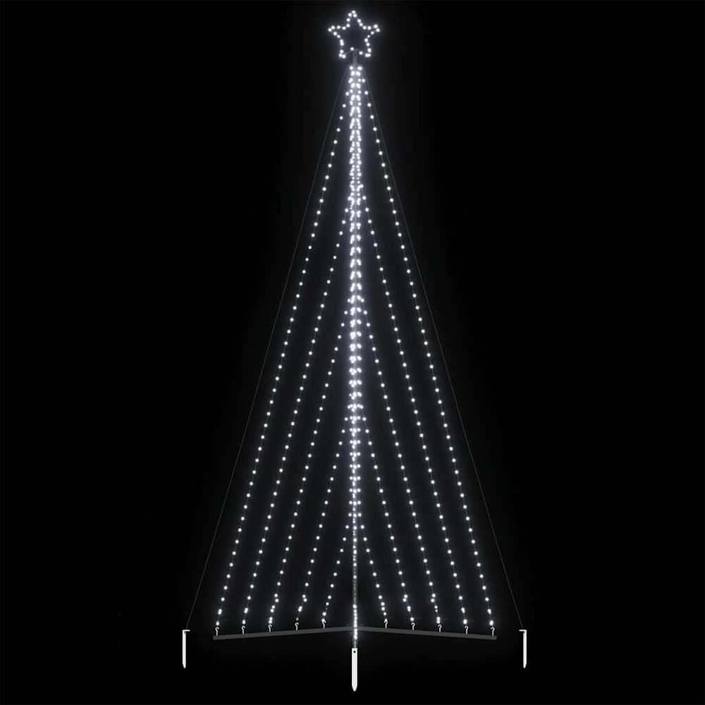 LED Kalėdų eglutė 570 LED Šalta Balta 399 cm