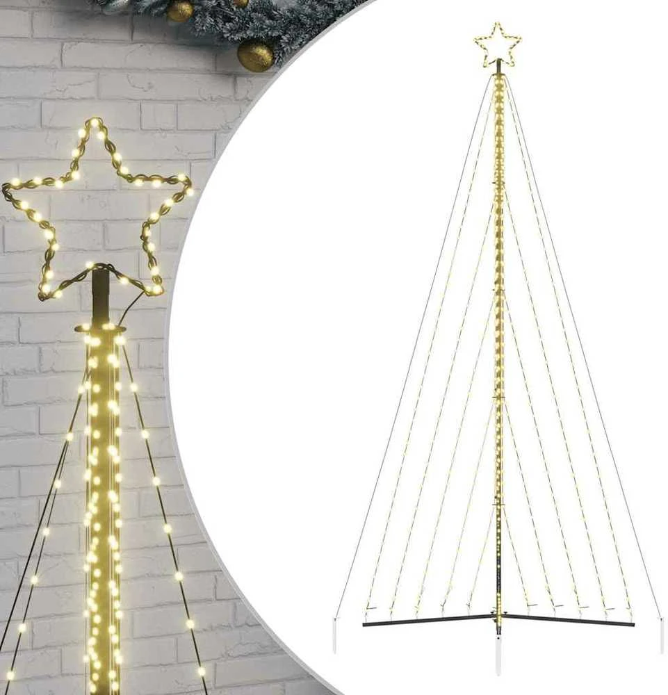LED Kalėdų eglutė 570 LEDs Šilta Balta 399 cm