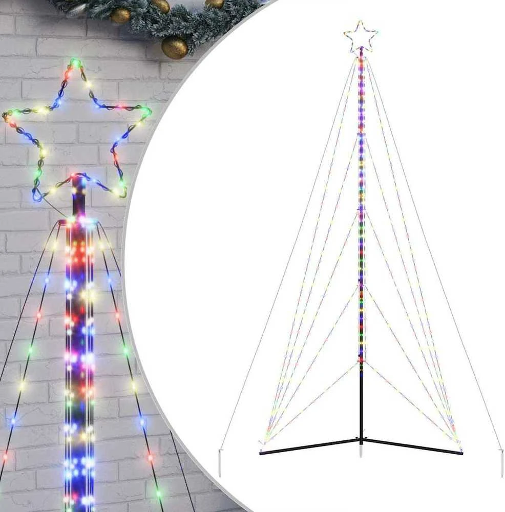 LED Kalėdų eglutė 615 LED Spalvingi 404,5 cm