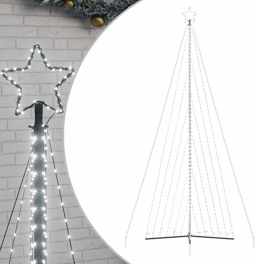 LED Kalėdų eglutė 789 LED Šaltai Balta 476 cm
