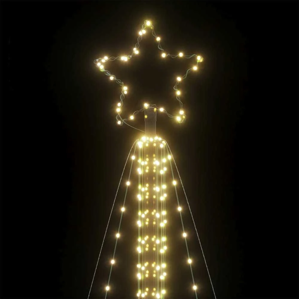 LED Kalėdų eglutė 861 LEDs Šilta Balta 478 cm