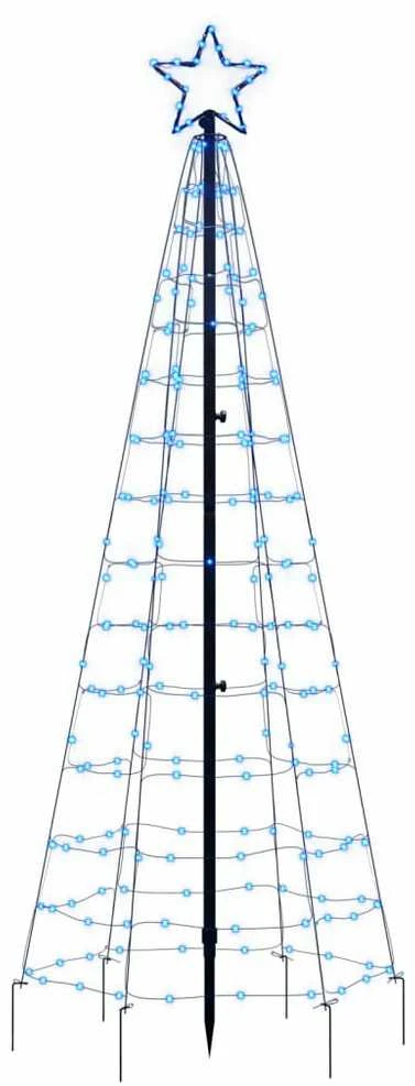 Šviečianti Kalėdų eglutė su smaigais, 180cm, 220 mėlynų LED
