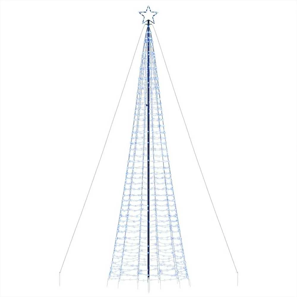 LED Kalėdų eglutė su smaigaliais 1534 LED Mėlyna 500 cm
