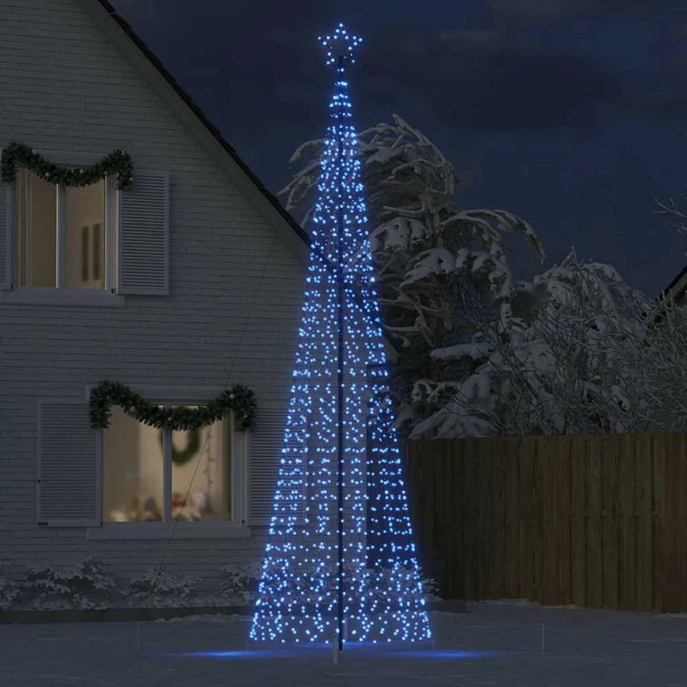 LED Kalėdų eglutė su smaigaliais 1534 LED Mėlyna 500 cm