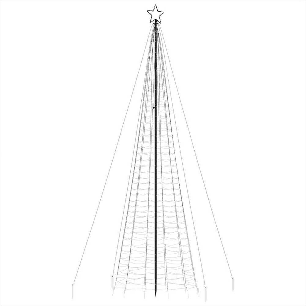 LED Kalėdų eglutė su smaigaliais 1534 LED Šaltai Balta 500 cm