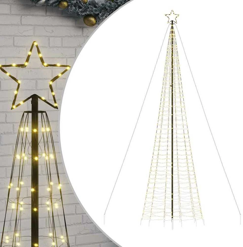 LED Kalėdų eglutė su smaigaliais 1534 LED Šiltai balta 500 cm