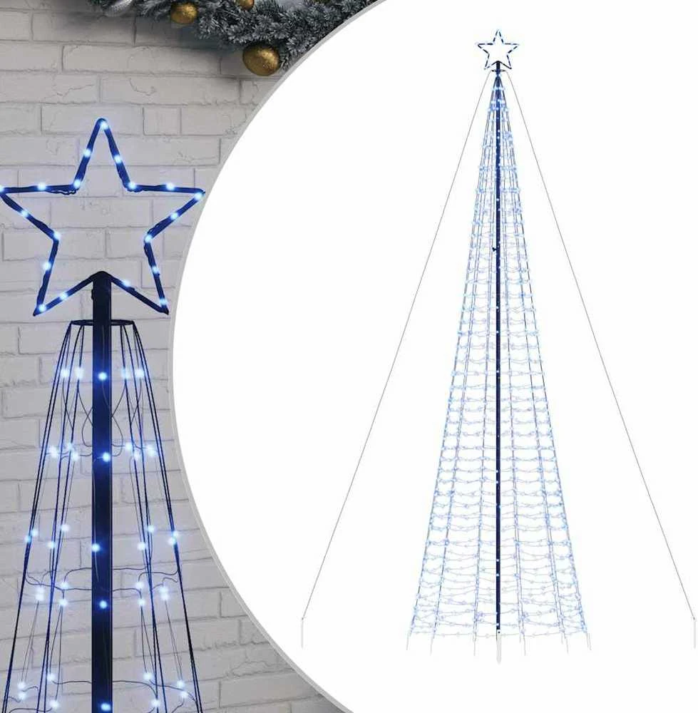 LED Kalėdų eglutė su smaigaliais 1534 LED Mėlyna 500 cm