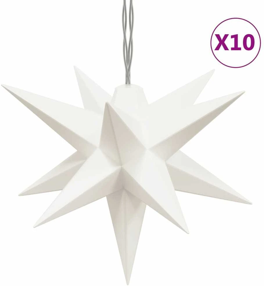 Kalėdinis šviestuvas, baltos spalvos, 10cm, 10 LED lempučių