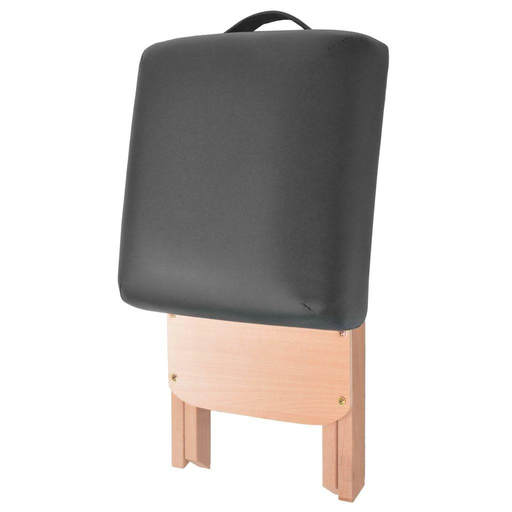 Taburetė masažui, juoda, su 12cm storio sėdyne ir 2 atramomis