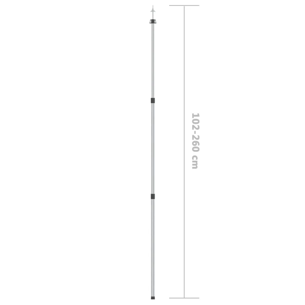 Teleskopinis brezento strypas, 102-260cm ilgio, aliuminis