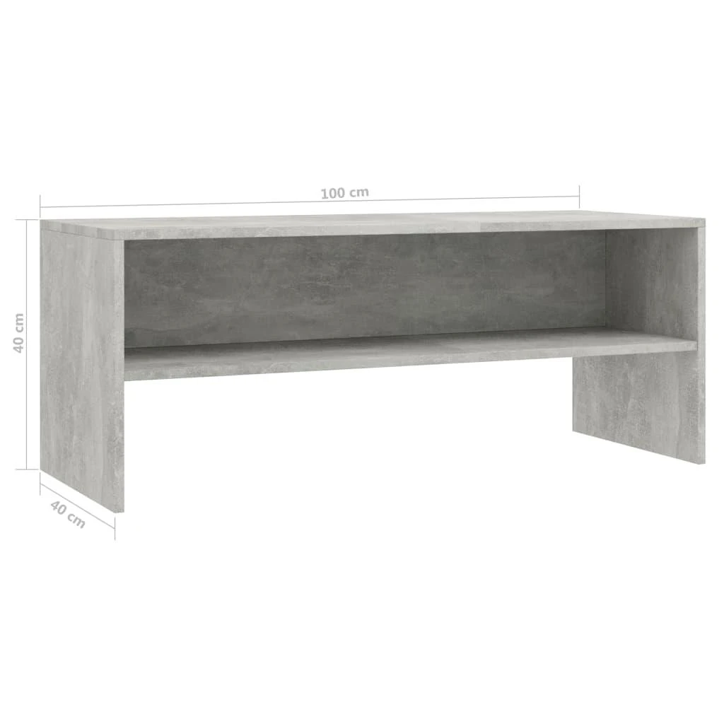 TV staliukas Televizoriaus spintelė, betono, 100x40x40cm, apdirbta mediena