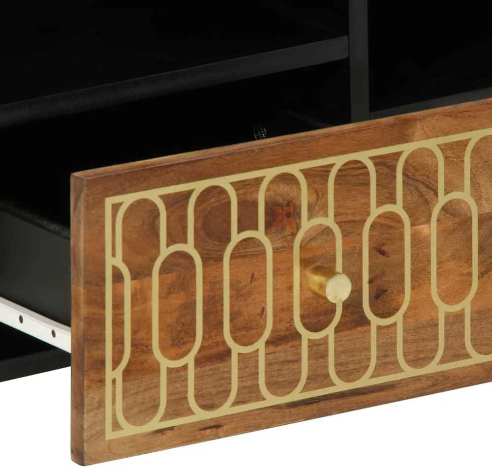 Televizoriaus spintelė, 100x33x46cm, mango medienos masyvas