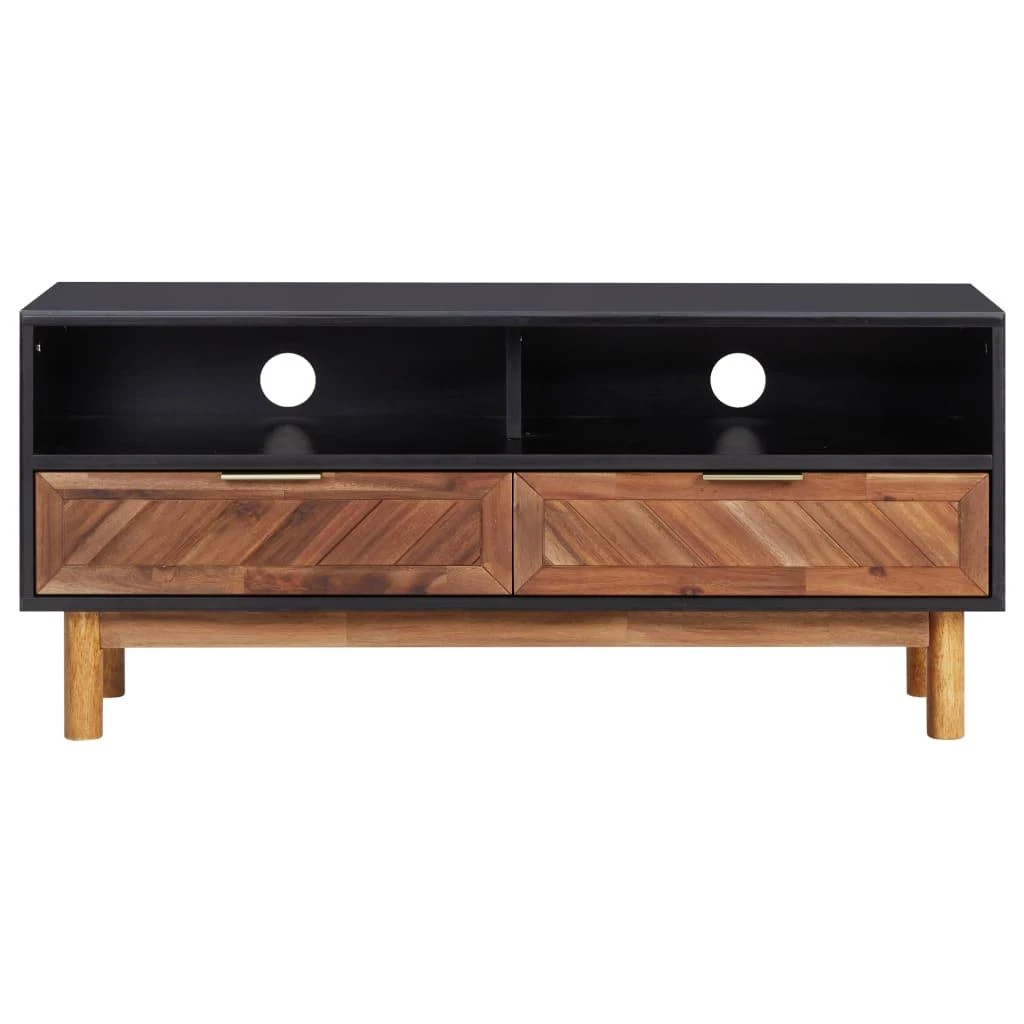 TV staliukas Televizoriaus spintelė, 100x35x45cm, akacijos masyvas ir MDF