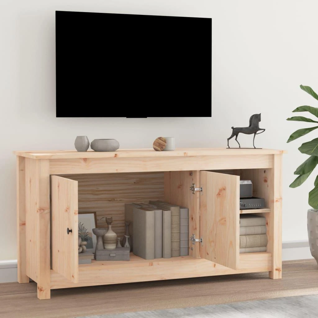 TV staliukas Televizoriaus spintelė, 103x36,5x52cm, pušies medienos masyvas