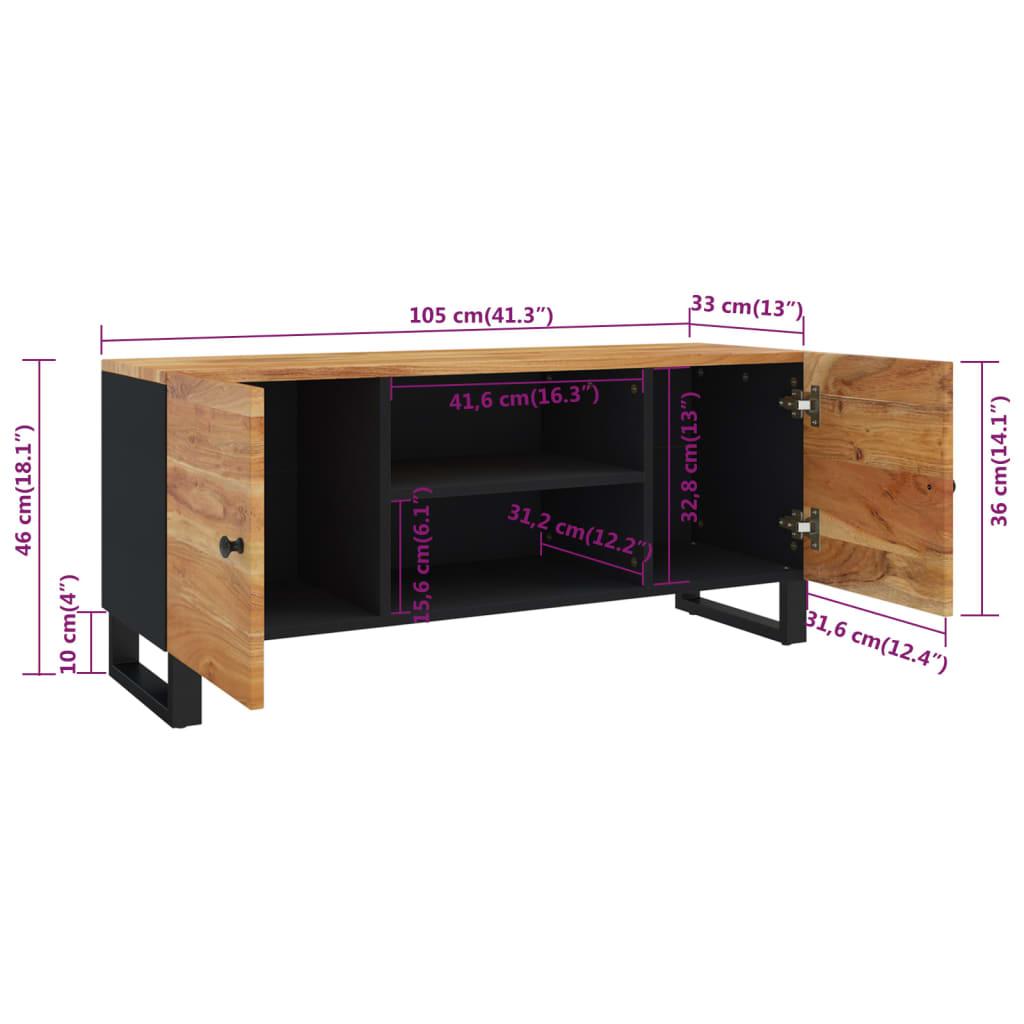 TV staliukas Televizoriaus spintelė, 105x33x46cm, akacijos medienos masyvas