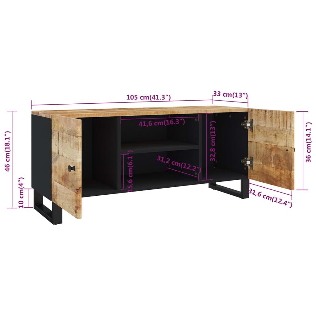 TV staliukas Televizoriaus spintelė, 105x33x46cm, mango medienos masyvas