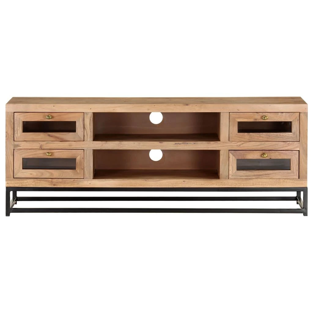 TV staliukas Televizoriaus spintelė, 110x30x40cm, akacijos medienos masyvas