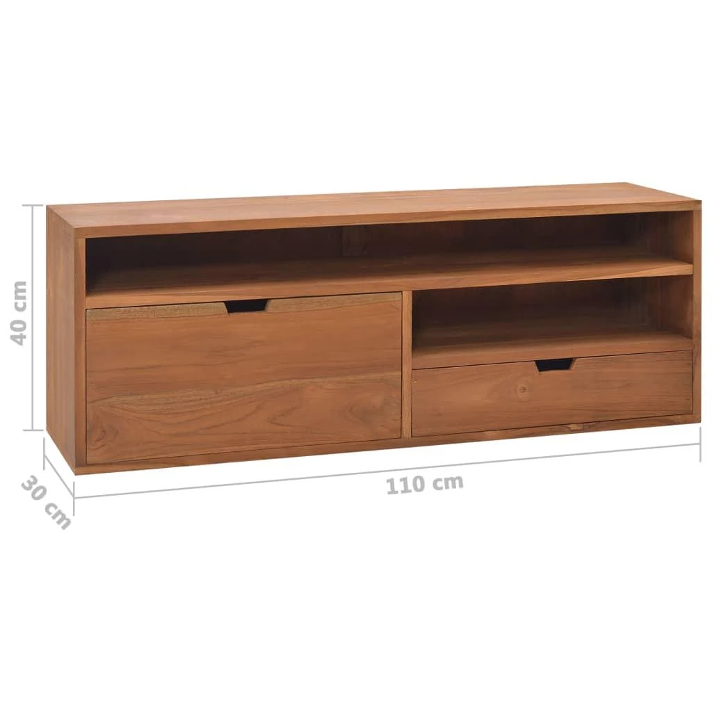 TV staliukas Televizoriaus spintelė, 110x30x40cm, tikmedžio medienos masyvas