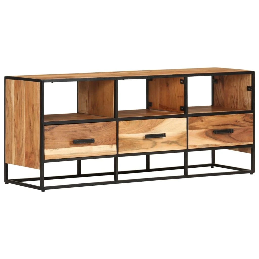 TV staliukas Televizoriaus spintelė, 110x30x45cm, akacijos medienos masyvas