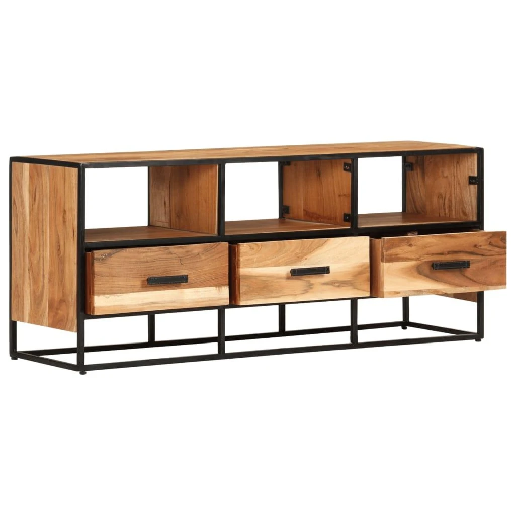 TV staliukas Televizoriaus spintelė, 110x30x45cm, akacijos medienos masyvas