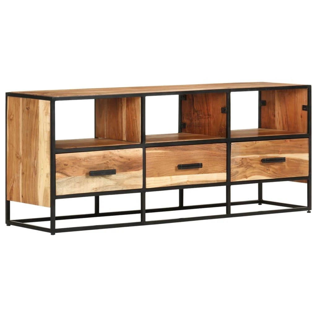 TV staliukas Televizoriaus spintelė, 110x30x45cm, akacijos medienos masyvas