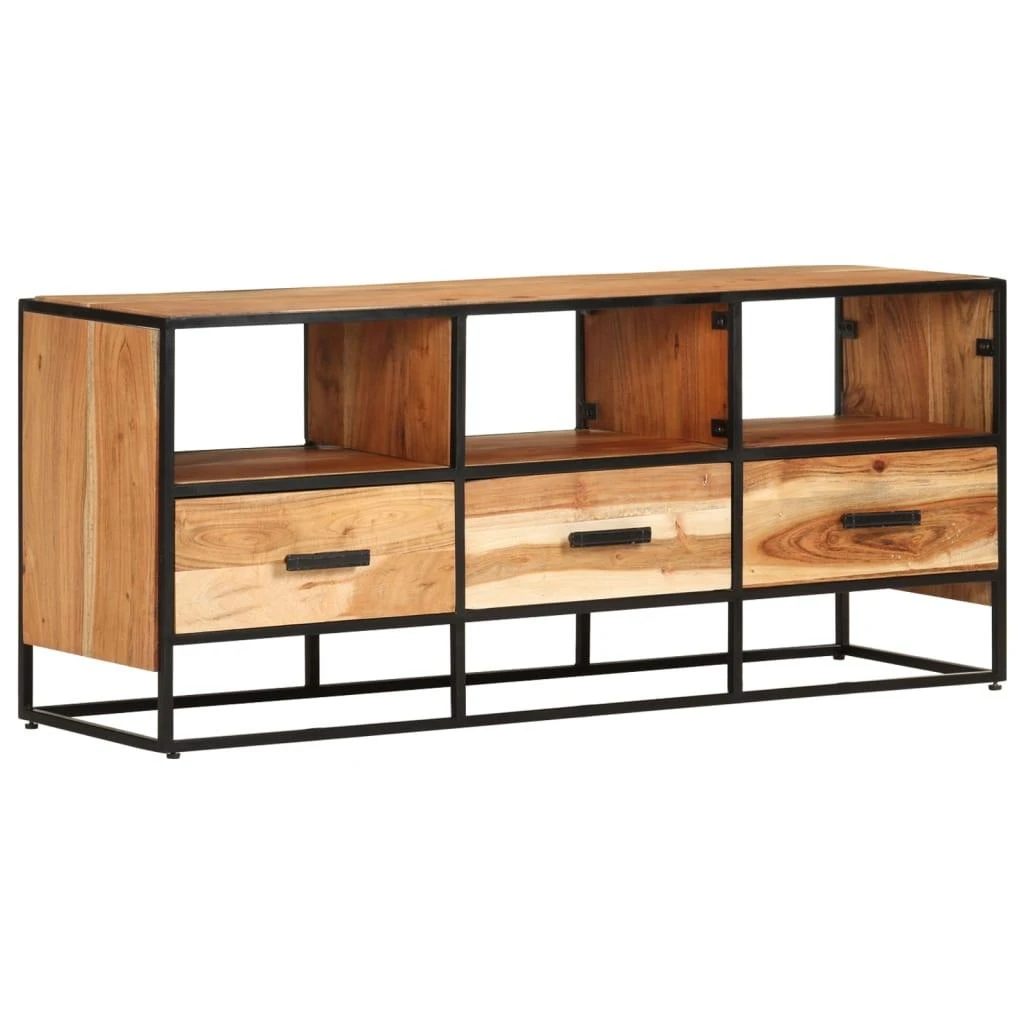 TV staliukas Televizoriaus spintelė, 110x30x45cm, akacijos medienos masyvas
